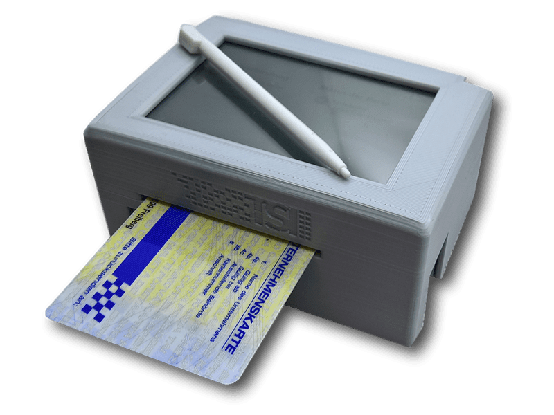With our small, compact card reader for your office, your company card remains readily available at your location at all times.